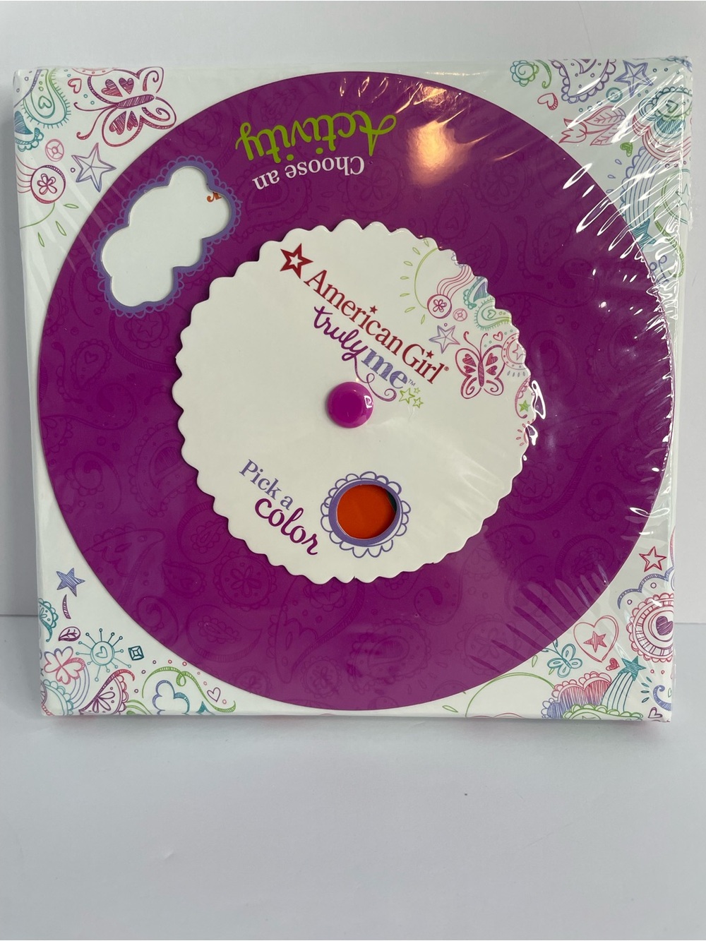 NIB American Girl Truly Me Pick a Color Choose an Activity Game Spinner Card Box